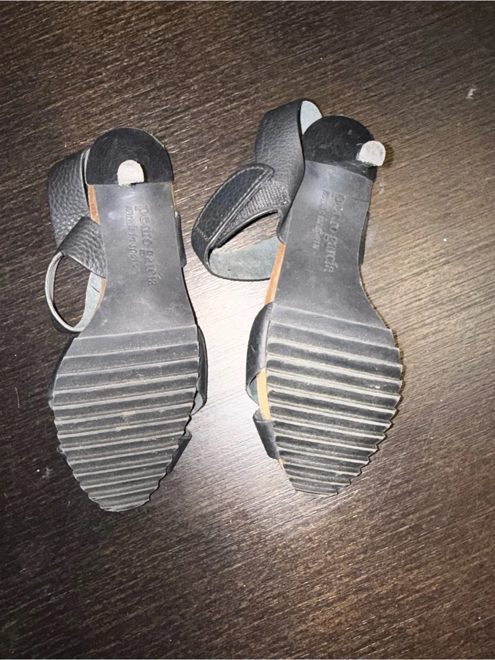 Pedro Garcia Black Leather Cross-Strap Sandals